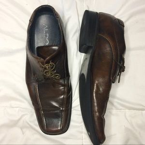 ALDO Dark Brown Dress Shoes Size 9.5